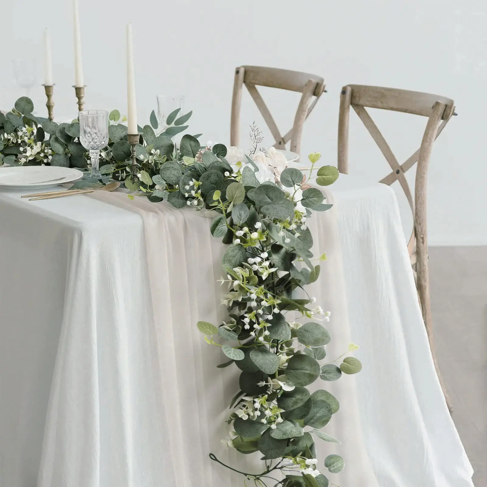 Eucalyptus Preserved - 1pc Artificial Eucalyptus Leaves Greenery Garland
