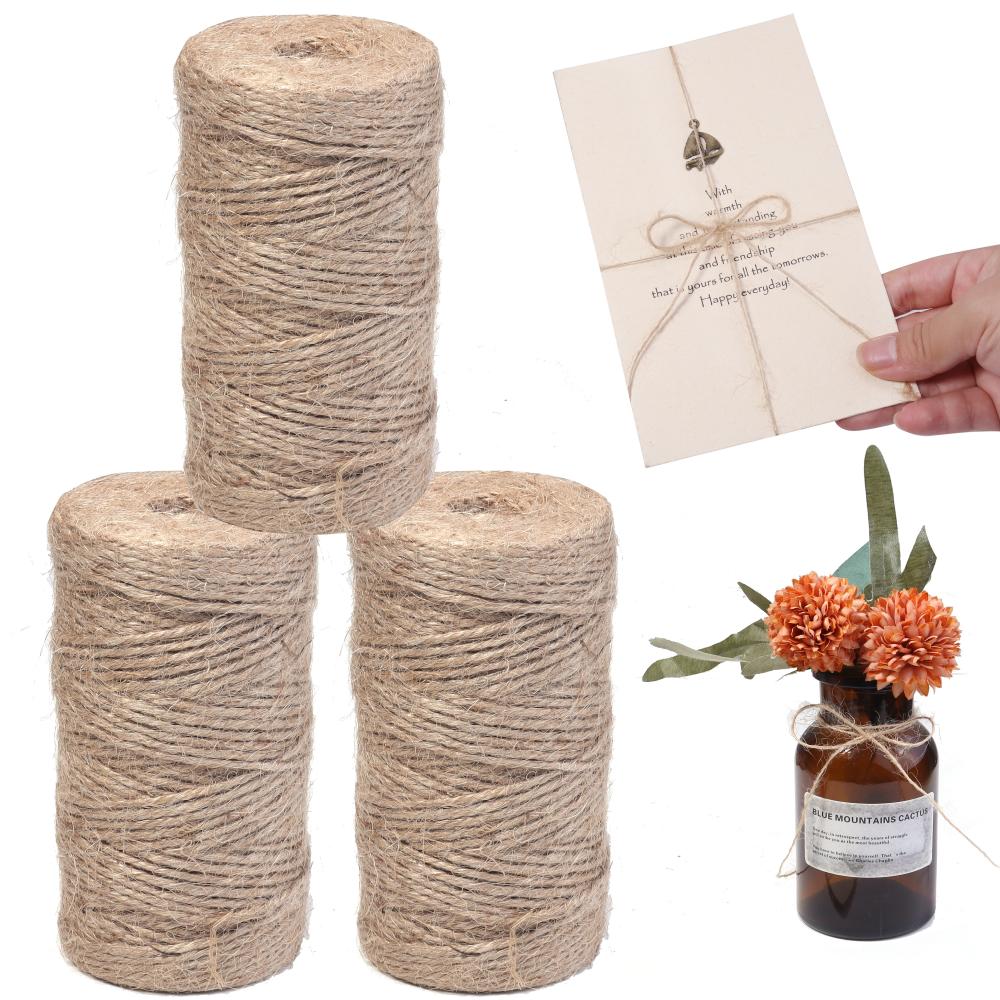 100M 1-3mm Natural Jute Rope S - Twine Jute Natural 评论和价格