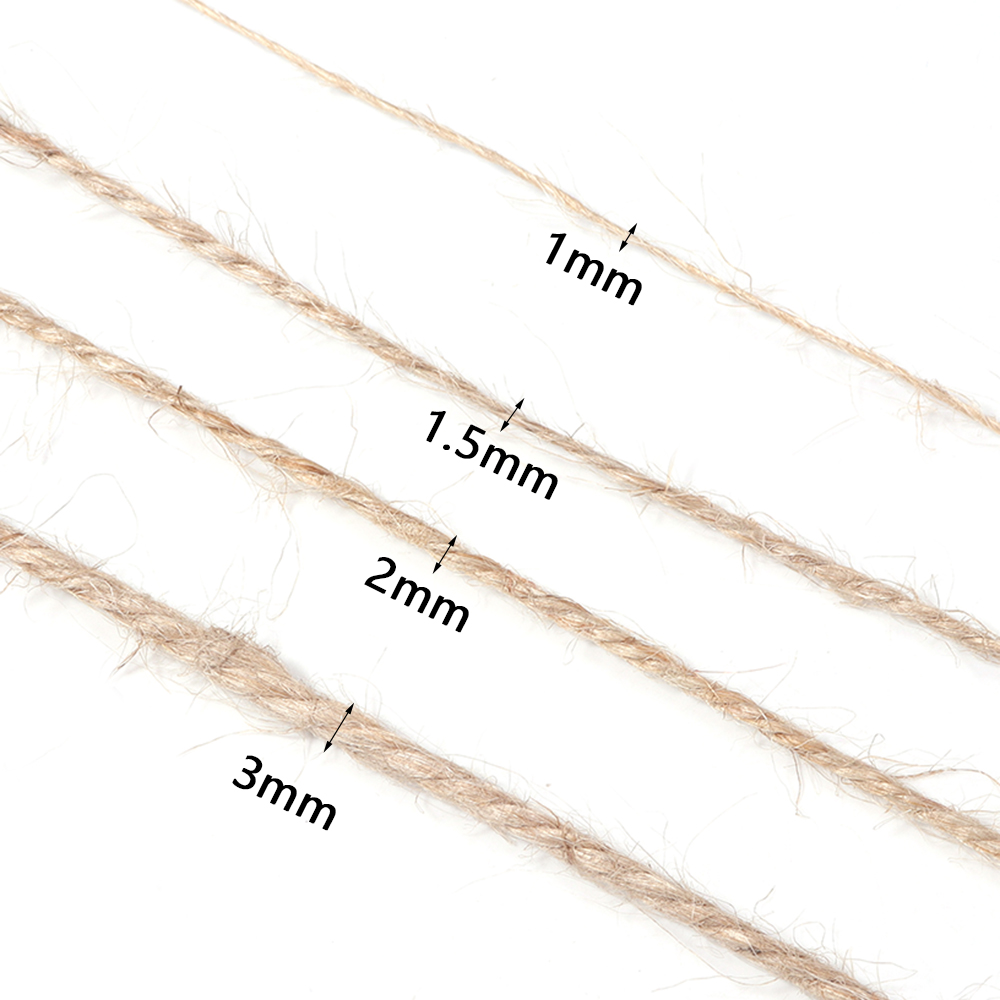 100M 1-3mm Natural Jute Rope S - Twine Jute Natural 评论和价格