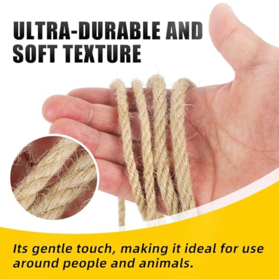 Natural Jute Twine 8MM x 50FT  - Twine Jute Natural 评论和价格