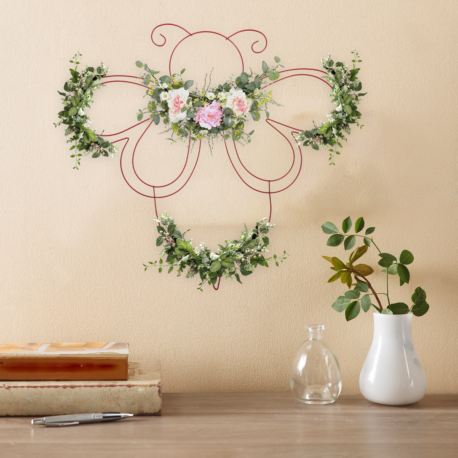 Bee Flower Wreath Metal Frame  - Wreath Form Wire 评论和价格