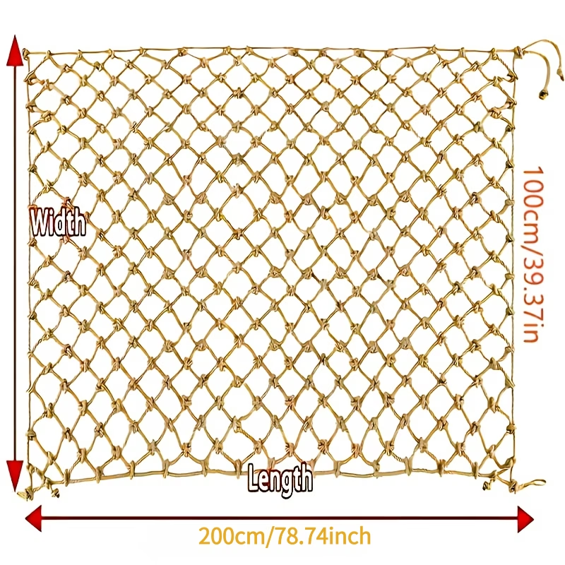 1Pc Hemp Rope Climbing Net Nat - Twine Jute Natural 评论和价格