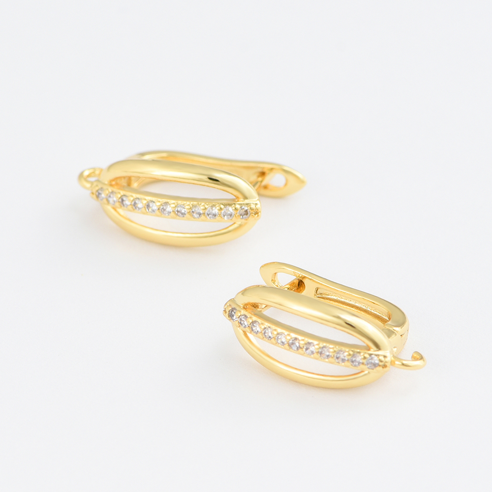 1 Pair 18K Gold Plated Brass C - Supply Florist 评论和价格