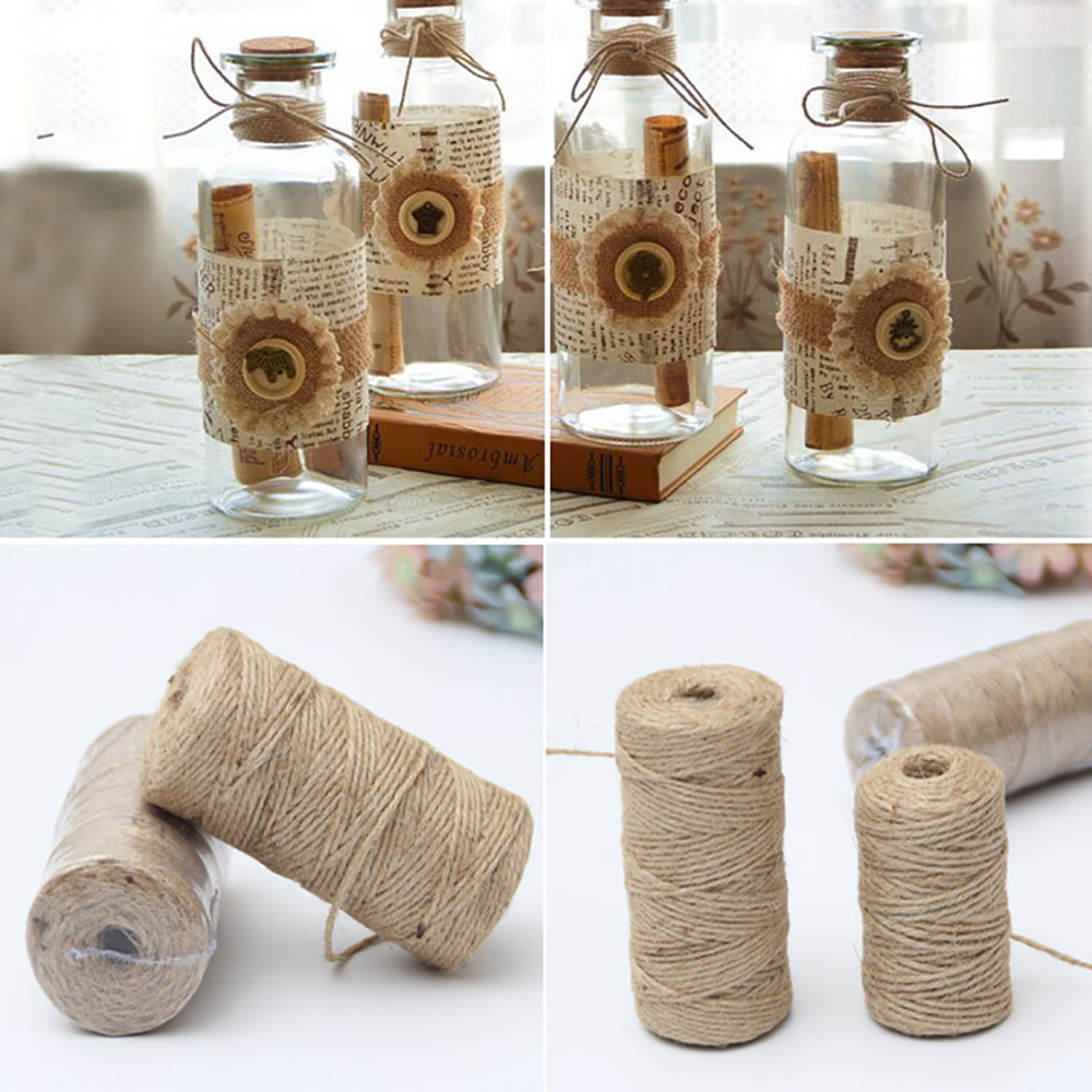 50/80/100Meters Natural Vintag - Twine Jute Natural 评论和价格