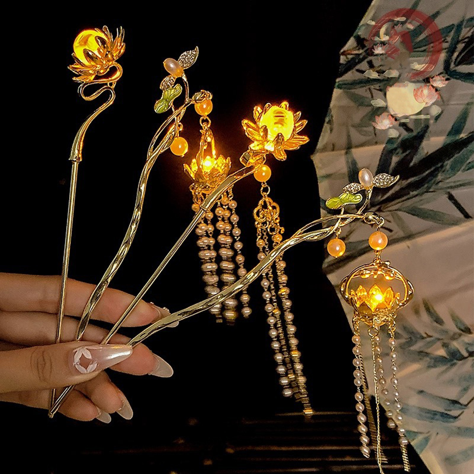 Luminous Flower Hairpin For Wo - Supply Florist 评论和价格