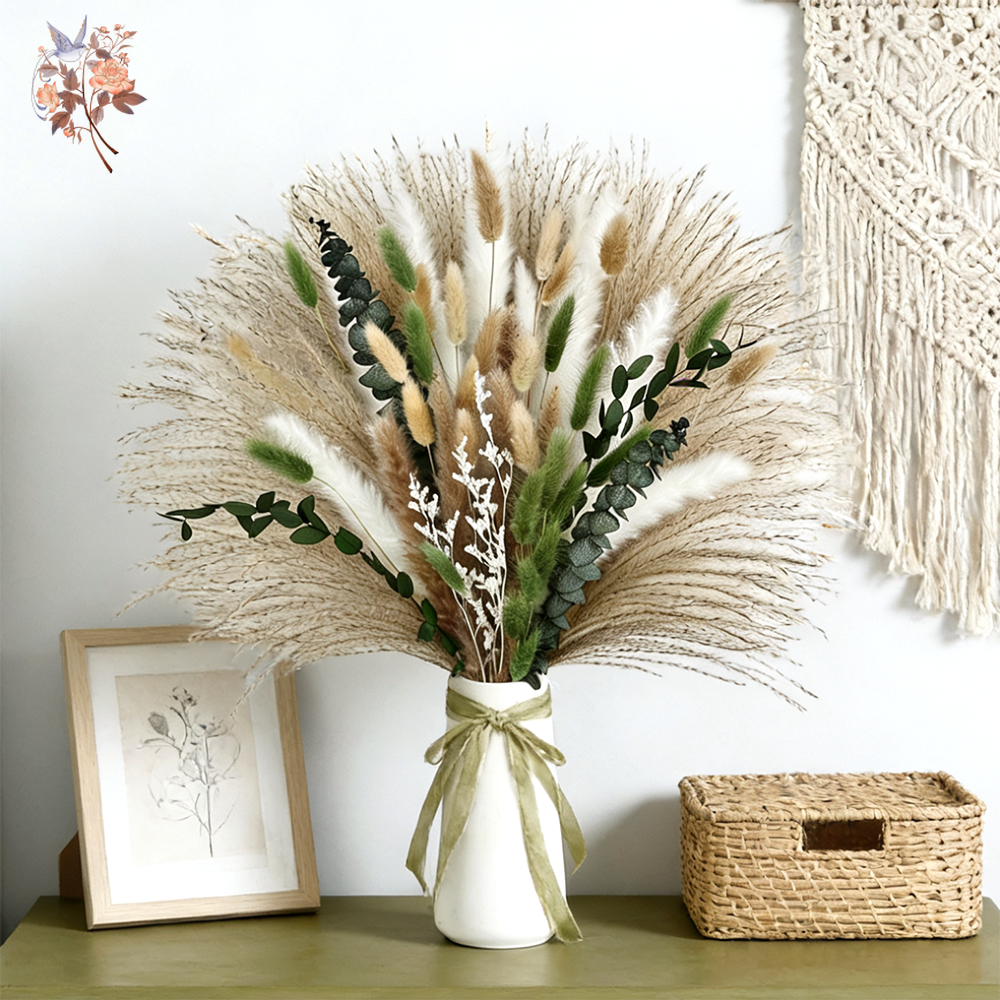 85PCS Natural Dried Flowers Pa - Eucalyptus Preserved 评论和价格