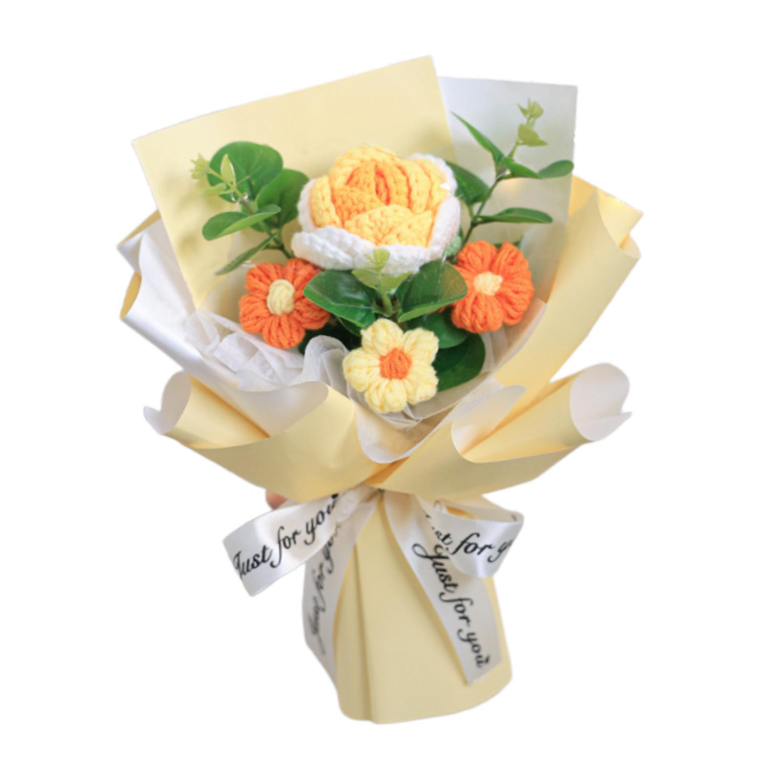 Crochet Flower Bouquet Artific - Eucalyptus Preserved 评论和价格