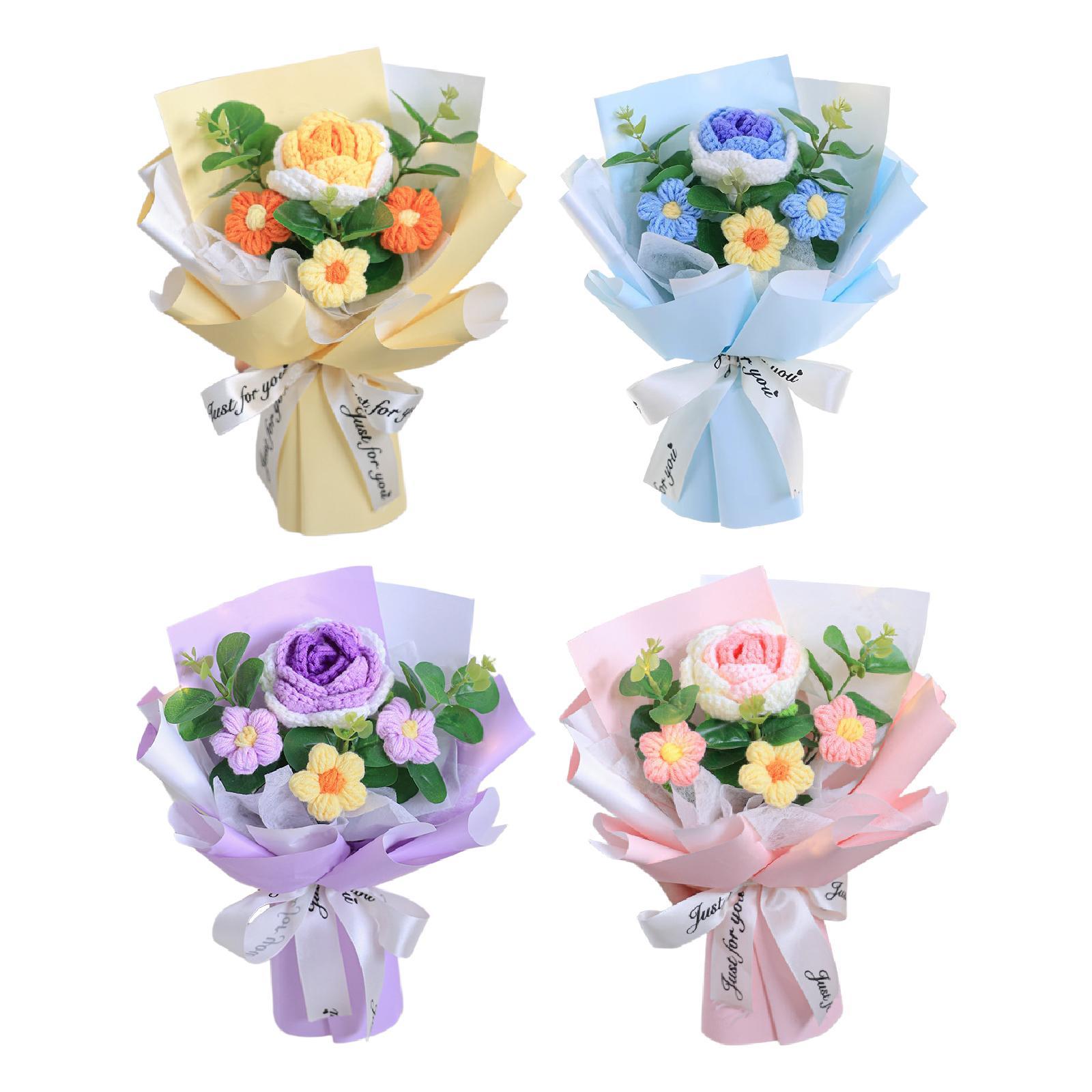 Crochet Flower Bouquet Artific - Eucalyptus Preserved 评论和价格