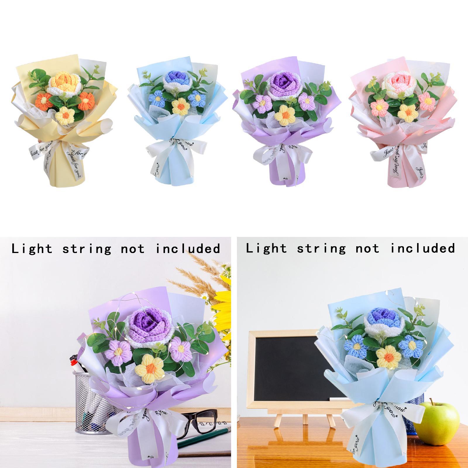 Crochet Flower Bouquet Artific - Eucalyptus Preserved 评论和价格