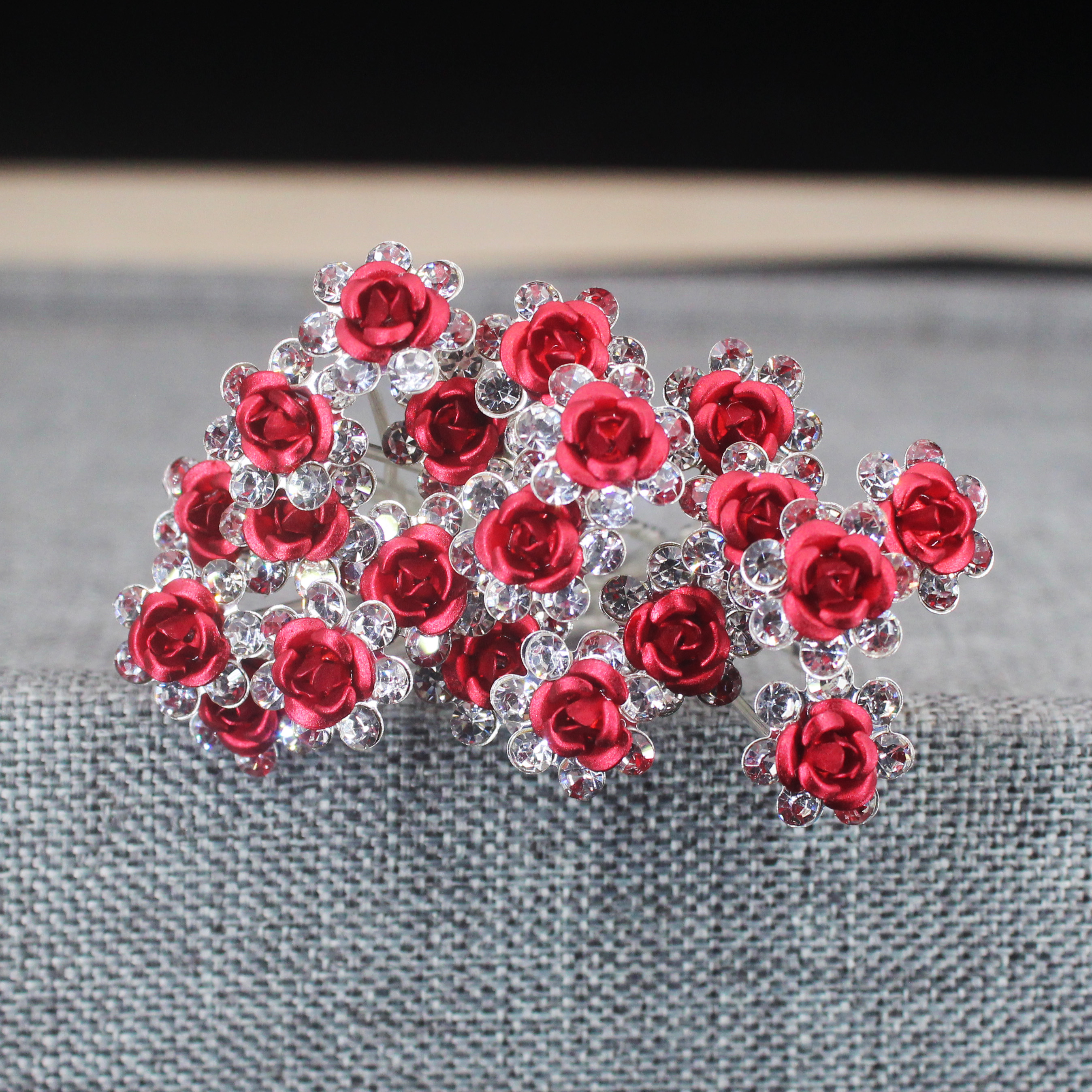 20PCS Rose Flower Rhinestone H - Supply Florist 评论和价格