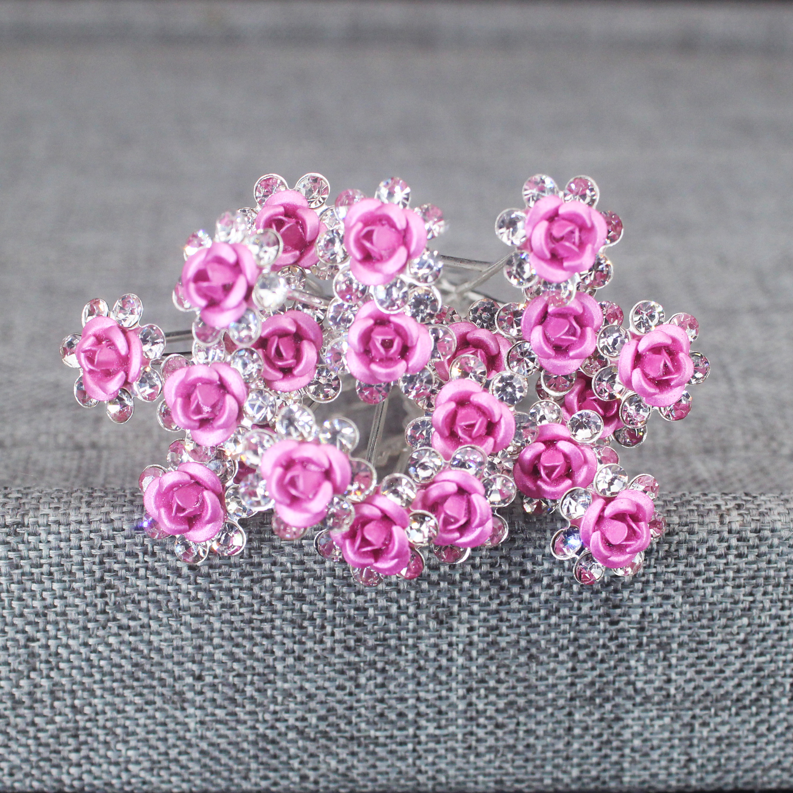 20PCS Rose Flower Rhinestone H - Supply Florist 评论和价格
