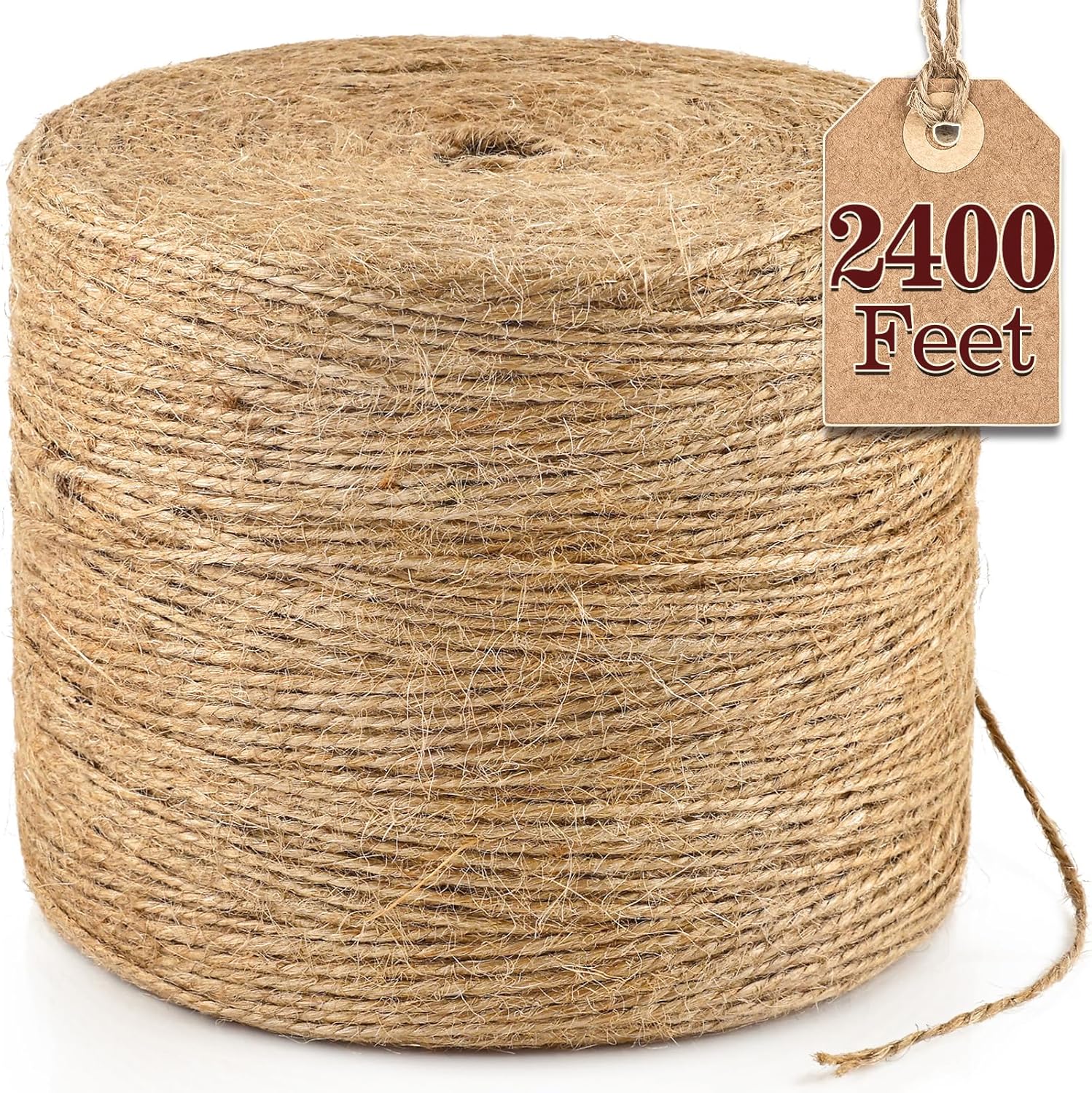 Natural Jute Twine 2400ft for  - Twine Jute Natural 评论和价格