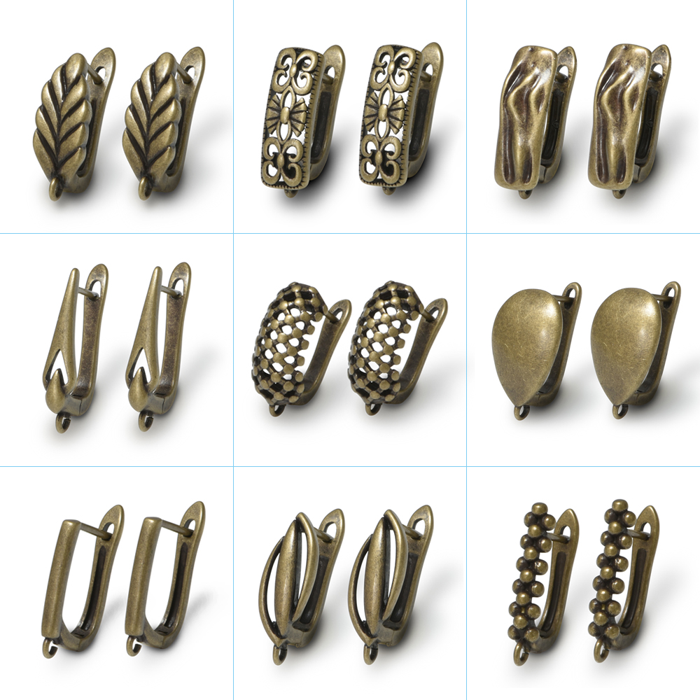 1 Pair 18K Gold Plated Brass E - Supply Florist 评论和价格